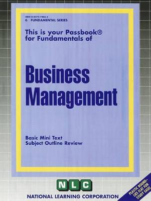 Book cover for BUSINESS MANAGEMENT