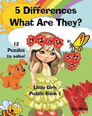 Book cover for 5 Differences - What Are They? Little Girls - Puzzle Book 1