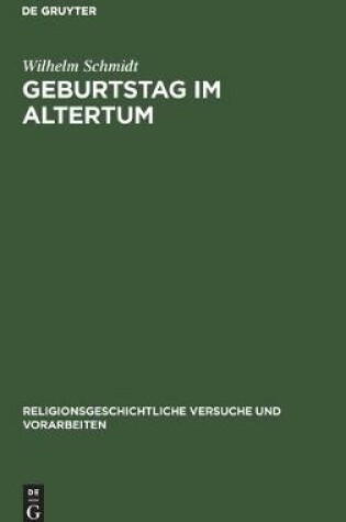 Cover of Geburtstag Im Altertum