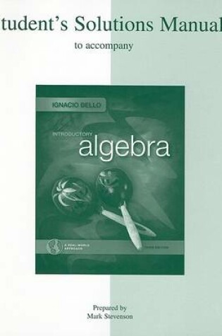 Cover of Introductory Algebra Student's Solutions Manual