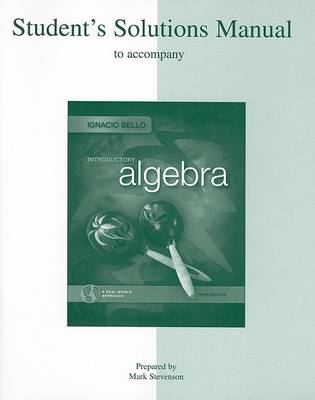 Book cover for Introductory Algebra Student's Solutions Manual