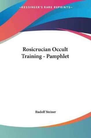 Cover of Rosicrucian Occult Training - Pamphlet