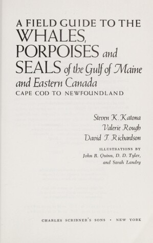 Book cover for A Field Guide to the Whales, Porpoises and Seals of the Gulf of Maine and Eastern Canada