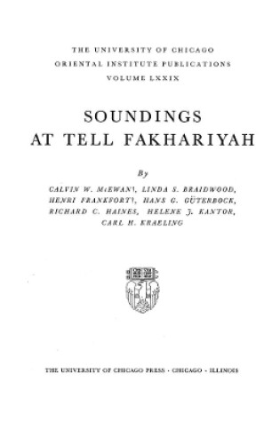 Cover of Soundings at Tell Fakhariyah