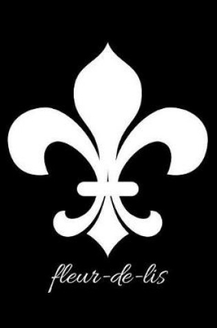 Cover of fleur-de-lis - Black Blank Notebook with Fleur de Lis Corners