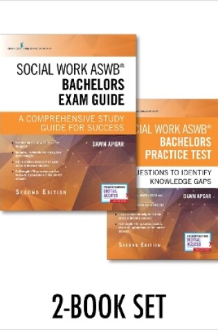 Cover of Social Work ASWB Bachelors Exam Guide and Practice Test Set