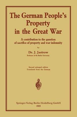 Book cover for The German people's Property in the great war