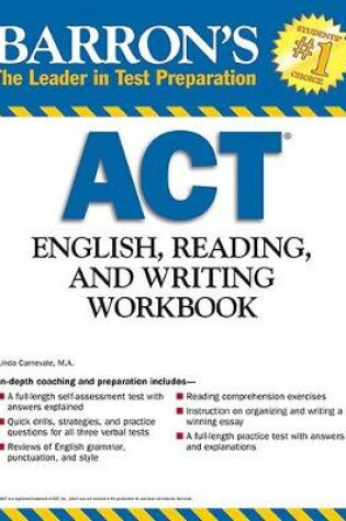 Cover of Barron's ACT English, Reading and Writing Workbook