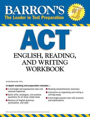 Book cover for Barron's ACT English, Reading and Writing Workbook