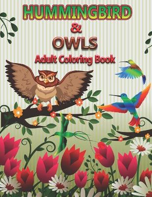 Book cover for Hummingbirds and Owls Adults Coloring Book