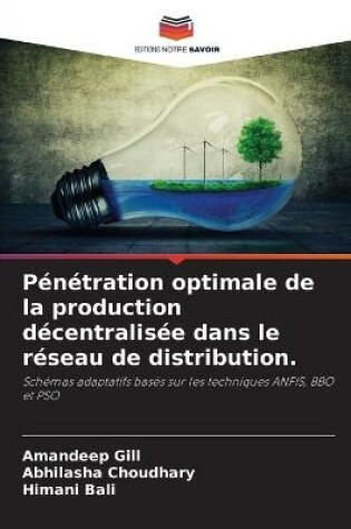 Cover of Penetration optimale de la production decentralisee dans le reseau de distribution.