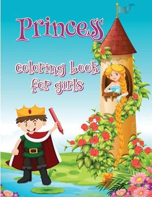 Book cover for Princess coloring book for girls