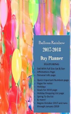 Book cover for Balloon Rainbow 2017-2018 Day Planner