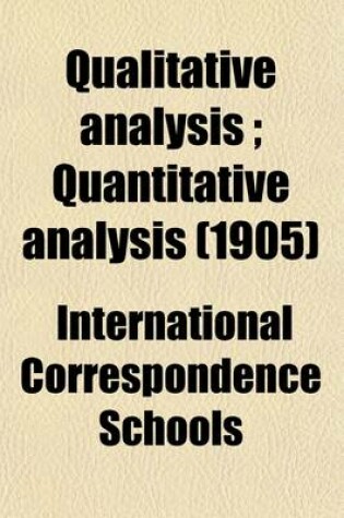 Cover of Qualitative Analysis Volume 17, PT. 2; Quantitative Analysis
