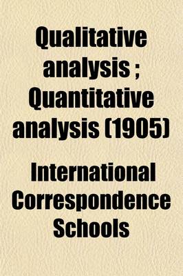 Book cover for Qualitative Analysis Volume 17, PT. 2; Quantitative Analysis