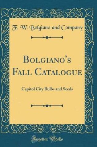 Cover of Bolgiano's Fall Catalogue