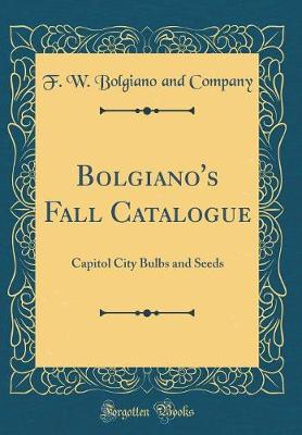 Book cover for Bolgiano's Fall Catalogue