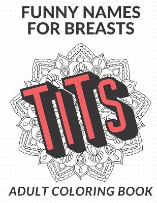 Book cover for Funny Names For Breasts Adult Coloring Book