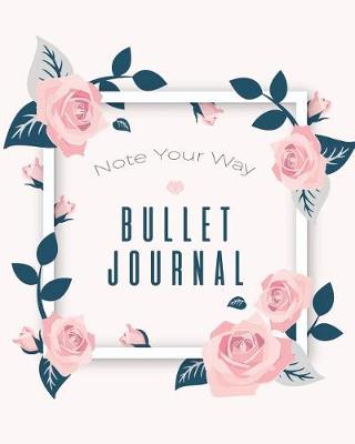 Book cover for Dot Grid Bullet Journal, Daily Dated Notebook Diary, Pretty White Pink Flower