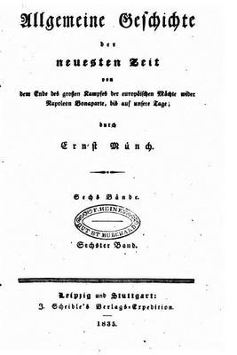 Book cover for Allgemeine Geschichte der neuesten Zeit