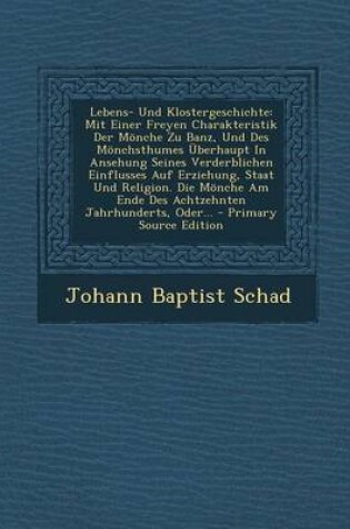 Cover of Lebens- Und Klostergeschichte