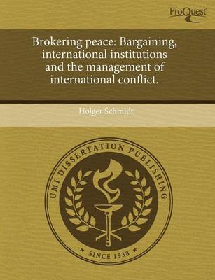 Book cover for Brokering Peace