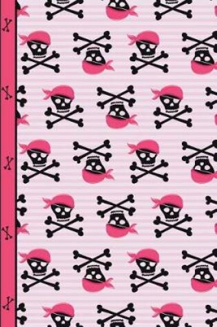 Cover of Pink Pirate Girl Skulls and Bones 4x4 Quad Ruled Graph Paper