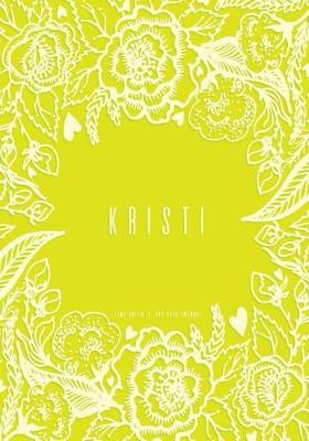 Book cover for Kristi - Lime Green Dot Grid Journal