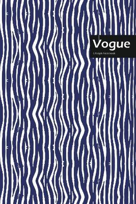 Book cover for Vogue Lifestyle, Animal Print, Write-in Notebook, Dotted Lines, Wide Ruled, Medium Size 6 x 9 Inch, 144 Sheets (Blue)