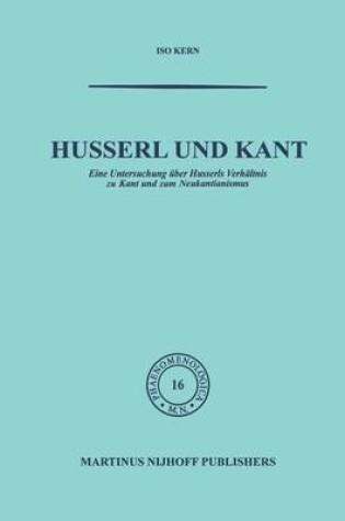 Cover of Husserl und Kant