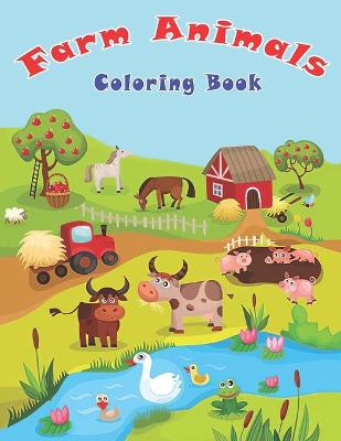 Book cover for Farm Animals Coloring Book