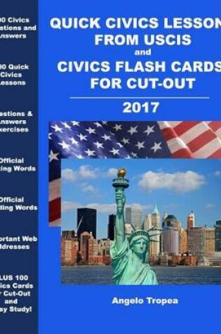 Cover of Quick Civics Lessons from USCIS and Civics Flash Cards for Cut-Out