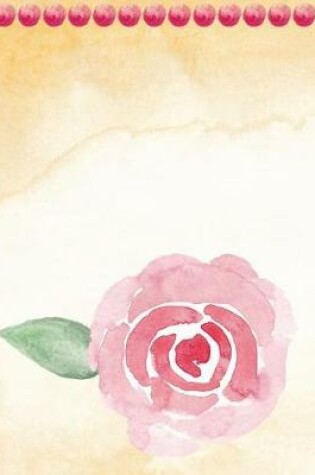 Cover of Watercolor Rose Red Border Composition Book
