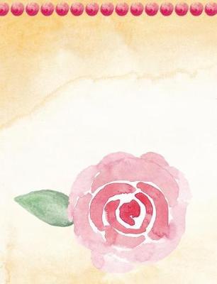 Book cover for Watercolor Rose Red Border Composition Book