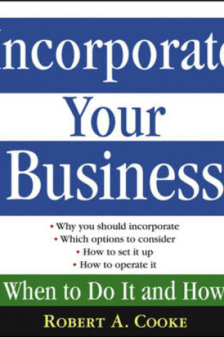 Cover of Incorporate Your Business