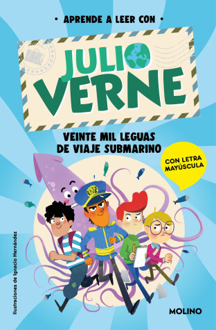 Book cover for PHONICS IN SPANISH-Aprende a leer con Julio Verne: Veinte mil leguas de viaje su bmarino / PHONICS IN SPANISH-Twenty-Thousand Leagues Under the Sea