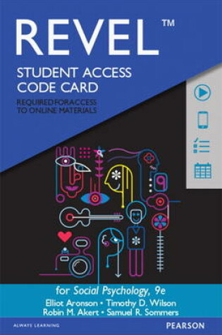 Cover of REVEL for Social Psychology -- Access Code Card