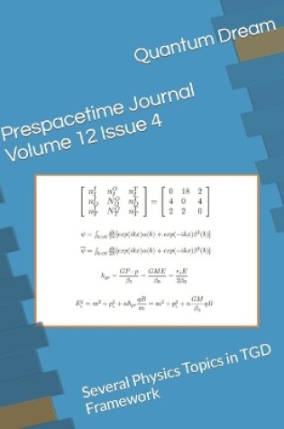 Cover of Prespacetime Journal Volume 12 Issue 4