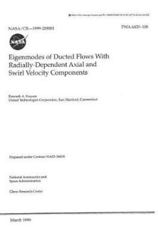 Cover of Eigenmodes of Ducted Flows with Radially-Dependent Axial and Swirl Velocity Components