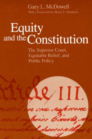 Cover of Equity and the Constitution