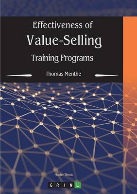 Book cover for Effectiveness of Value-Selling Training Programs