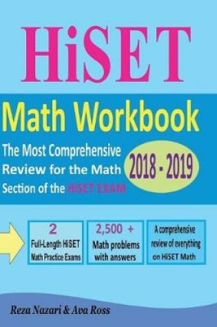 Cover of HiSET Math Workbook 2018 - 2019