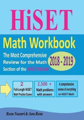 Book cover for HiSET Math Workbook 2018 - 2019