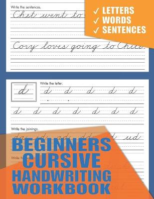 Book cover for Beginners Cursive Handwriting Workbook