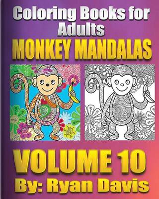 Book cover for Adult Coloring Book Monkey Mandalas