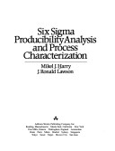 Book cover for Six Sigma Producibility Analysis and Process Characterization