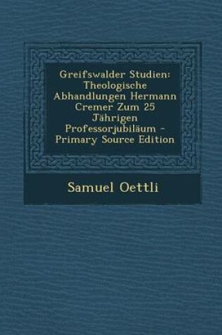 Cover of Greifswalder Studien