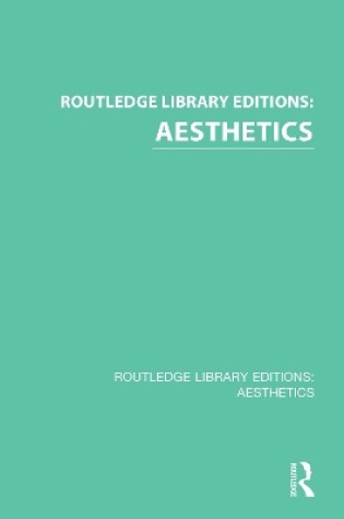 Cover of Routledge Library Editions: Aesthetics