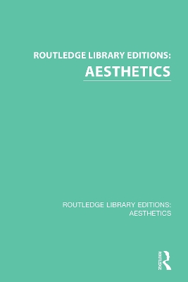 Cover of Routledge Library Editions: Aesthetics