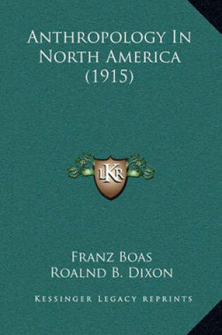 Cover of Anthropology in North America (1915)